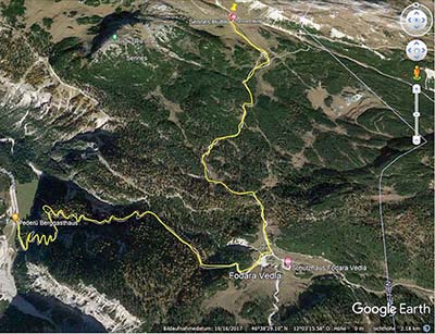 Google Wanderstrecke
